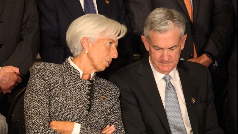 Christine Lagarde (ECB og Jerome Powell (FED)