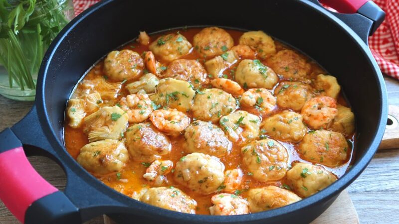 Albóndigas de merluza en salsa