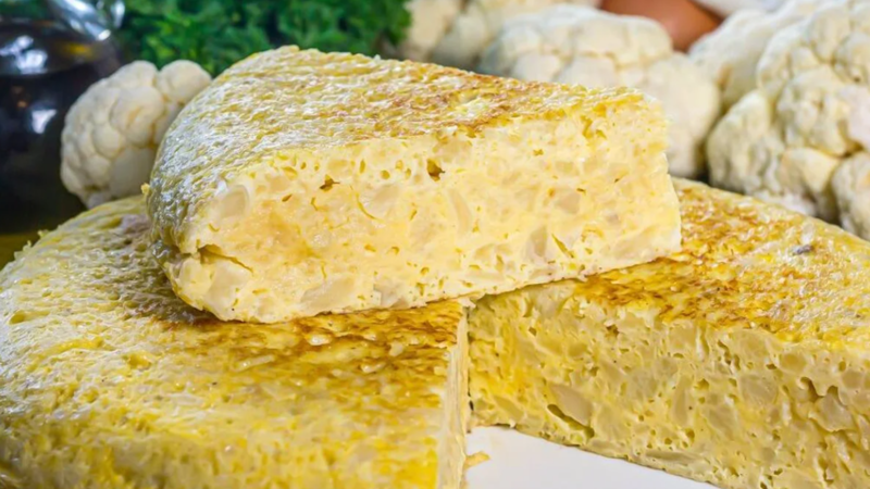 Tortilla de coliflor